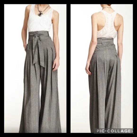 NWOT- L.A.M.B. Cross Dyed Linen Blend Pant-6 - Picture 2 of 14